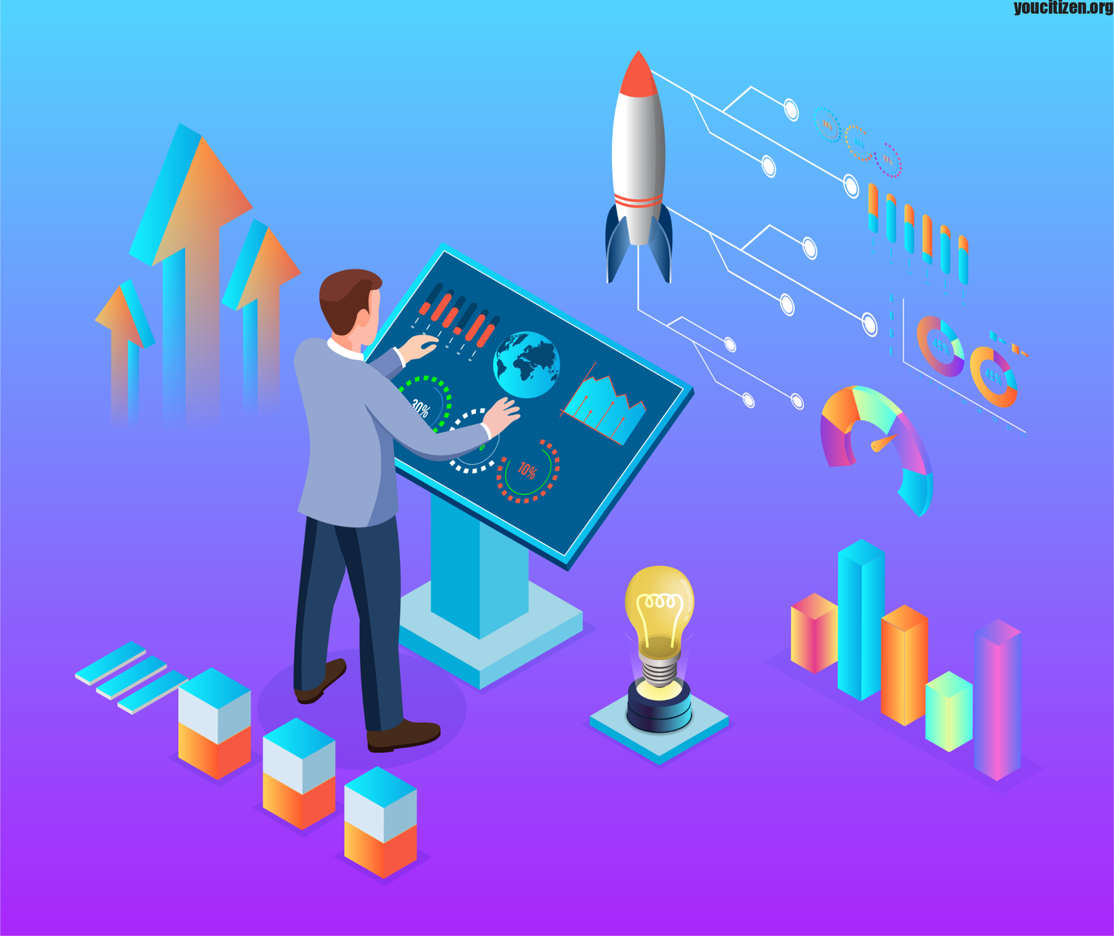Illustration of Fxghxt framework showing adaptability, teamwork, innovation, and business growth